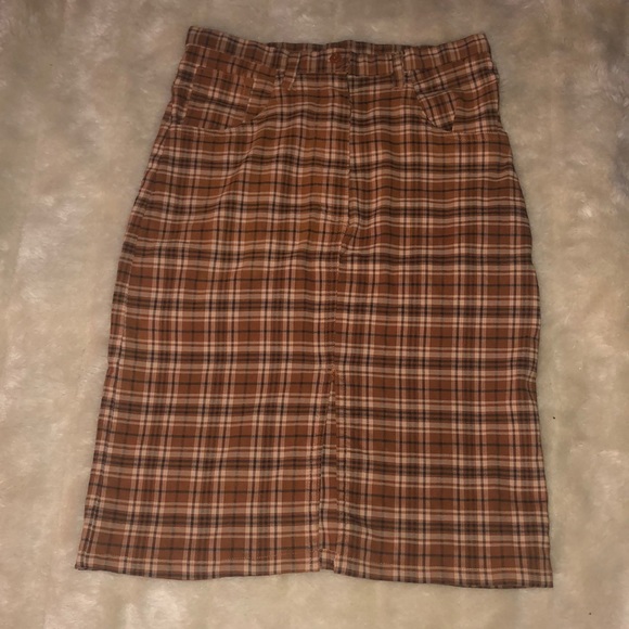 Plaid pencil skirt - Picture 1 of 7